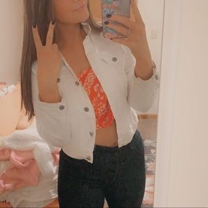 White jean jacket
